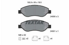 Sada brzdových platničiek kotúčovej brzdy TEXTAR 2455001