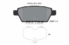 Sada brzdových destiček, kotoučová brzda TEXTAR 2458101