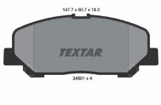 Sada brzdových destiček, kotoučová brzda TEXTAR 2460101