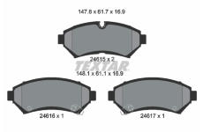 Sada brzdových destiček, kotoučová brzda TEXTAR 2461501