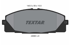 Sada brzdových destiček, kotoučová brzda TEXTAR 2468001