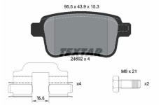 Sada brzdových destiček, kotoučová brzda TEXTAR 2469201