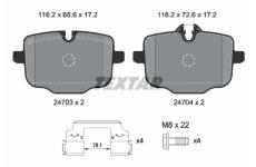 Sada brzdových platničiek kotúčovej brzdy TEXTAR 2470303