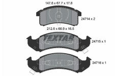 Sada brzdových destiček, kotoučová brzda TEXTAR 2471401