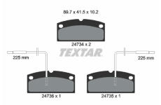 Sada brzdových destiček, kotoučová brzda TEXTAR 2473401