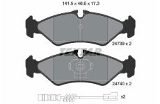 Sada brzdových destiček, kotoučová brzda TEXTAR 2473901