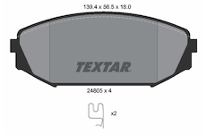 Sada brzdových destiček, kotoučová brzda TEXTAR 2480501