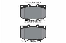 Sada brzdových destiček, kotoučová brzda TEXTAR 2481301