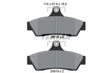 Sada brzdových destiček, kotoučová brzda TEXTAR 2481801