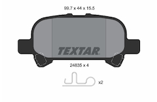 Sada brzdových destiček, kotoučová brzda TEXTAR 2483501