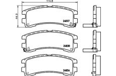 Sada brzdových destiček, kotoučová brzda TEXTAR 2483602