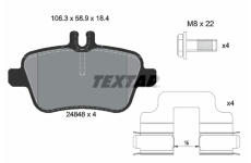 Sada brzdových platničiek kotúčovej brzdy TEXTAR 2484803