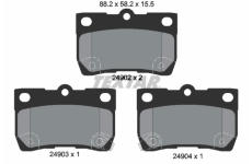 Sada brzdových destiček, kotoučová brzda TEXTAR 2490201