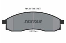 Sada brzdových destiček, kotoučová brzda TEXTAR 2491901