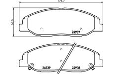 Sada brzdových destiček, kotoučová brzda TEXTAR 2493701