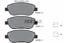 Sada brzdových destiček, kotoučová brzda Textar 2494601