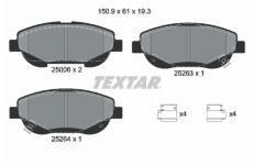 Sada brzdových destiček, kotoučová brzda TEXTAR 2500601