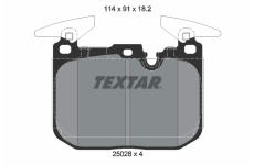 Sada brzdových destiček, kotoučová brzda Textar 2502801