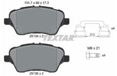 Sada brzdových platničiek kotúčovej brzdy TEXTAR 2513402