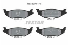 Sada brzdových destiček, kotoučová brzda TEXTAR 2513601