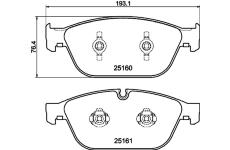 Sada brzdových destiček, kotoučová brzda TEXTAR 2516001