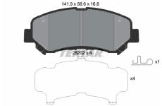 Sada brzdových destiček, kotoučová brzda TEXTAR 2520201
