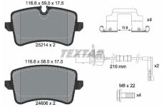 Sada brzdových platničiek kotúčovej brzdy TEXTAR 2521402
