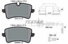 Sada brzdových platničiek kotúčovej brzdy TEXTAR 2521404