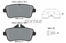Sada brzdových platničiek kotúčovej brzdy TEXTAR 2521502