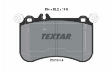 Sada brzdových destiček, kotoučová brzda TEXTAR 2521902