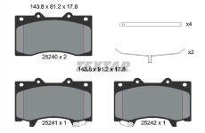 Sada brzdových destiček, kotoučová brzda TEXTAR 2524001