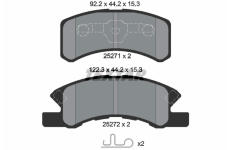 Sada brzdových destiček, kotoučová brzda TEXTAR 2527101