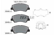 Sada brzdových platničiek kotúčovej brzdy TEXTAR 2534801