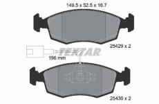Sada brzdových destiček, kotoučová brzda TEXTAR 2542901