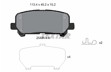 Sada brzdových destiček, kotoučová brzda TEXTAR 2543401