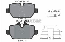 Sada brzdových platničiek kotúčovej brzdy TEXTAR 2547801