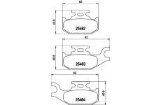 Sada brzdových destiček, kotoučová brzda TEXTAR 2548201