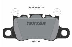 Sada brzdových destiček, kotoučová brzda TEXTAR 2551201