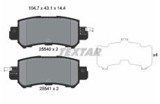 Sada brzdových platničiek kotúčovej brzdy TEXTAR 2554001