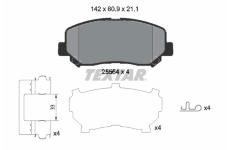 Sada brzdových destiček, kotoučová brzda TEXTAR 2556403