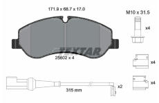 Sada brzdových platničiek kotúčovej brzdy TEXTAR 2560201