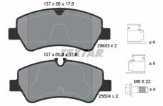 Sada brzdových destiček, kotoučová brzda TEXTAR 2560301