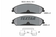 Sada brzdových platničiek kotúčovej brzdy TEXTAR 2560501