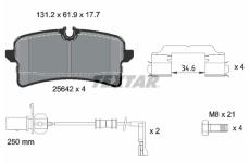 Sada brzdových platničiek kotúčovej brzdy TEXTAR 2564201