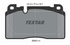 Sada brzdových platničiek kotúčovej brzdy TEXTAR 2564305