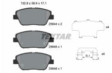 Sada brzdových platničiek kotúčovej brzdy TEXTAR 2564401