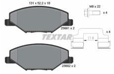 Sada brzdových platničiek kotúčovej brzdy TEXTAR 2568101