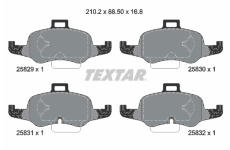 Sada brzdových destiček, kotoučová brzda TEXTAR 2582901