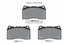 Sada brzdových destiček, kotoučová brzda TEXTAR 2585001