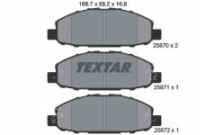 Sada brzdových destiček, kotoučová brzda TEXTAR 2587001